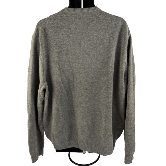 Mens Jos. A. Bank Argyle V-Neck Wool Blend Sweater Sz XL Gray Brown Preppy - Picture 6 of 6